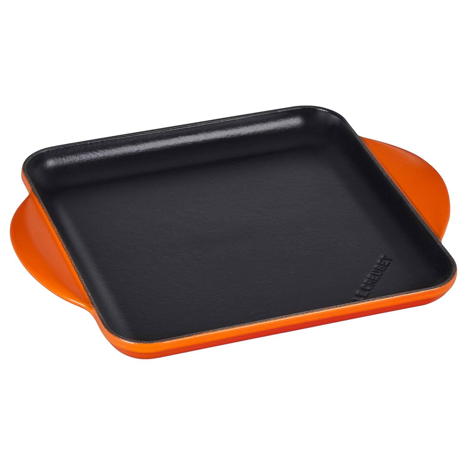Le Creuset 9.5x22 Cast Iron Square Griddle - Caribbean