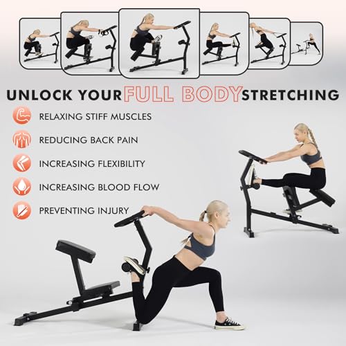 GMWD Stretch Machine, Full Body Stretching Equipment for Flexibility Training, Adjustable Leg Stretcher Machine, Lower Back Stretcher