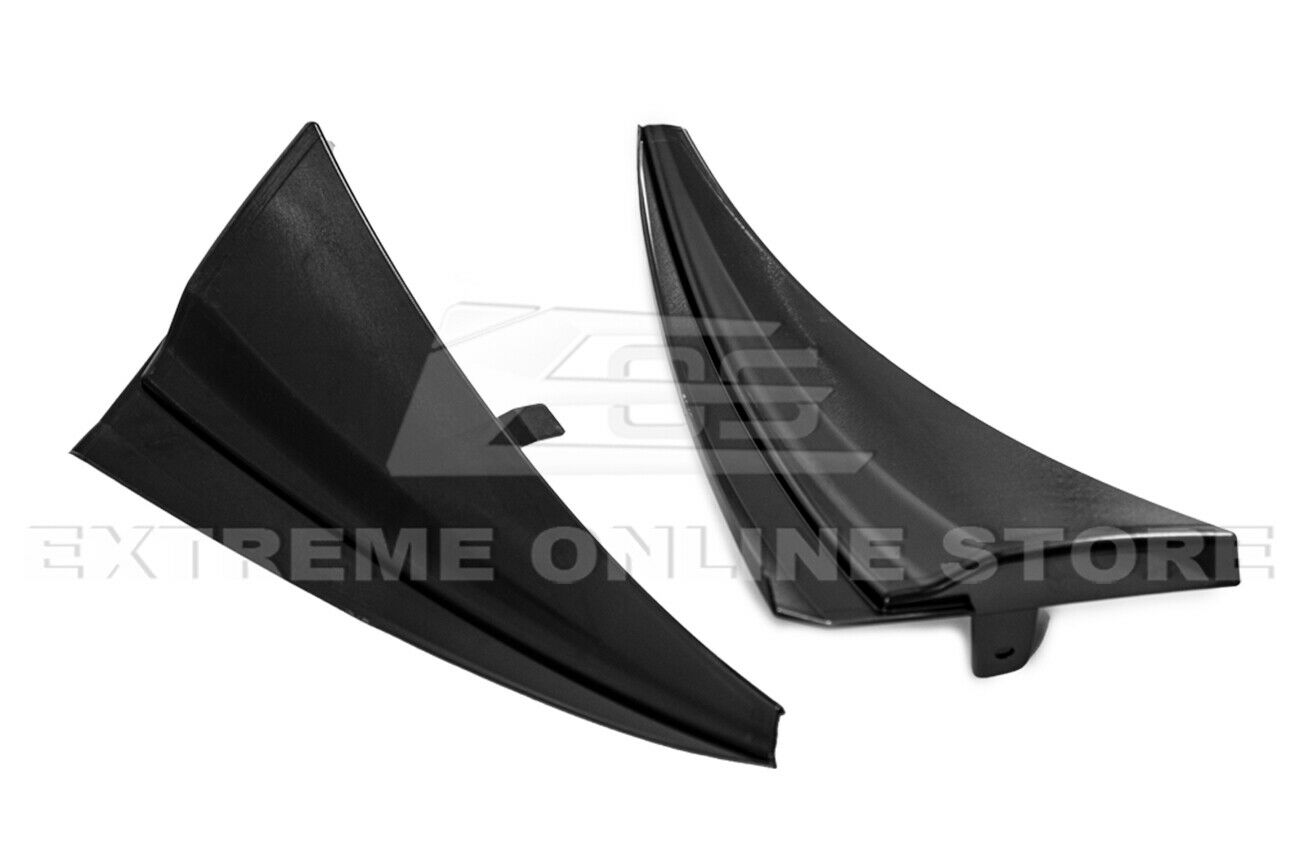 Replacement For 2014-2019 Chevrolet Corvette C7 ALL Models | GM Factory XL Extended Style PRIMER BLACK Front Side Splash Guards Mud Flap Pair