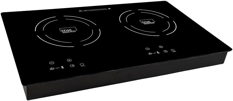 TI-2B Built-in Double Burner Induction Glass Cook-Top 120V Black