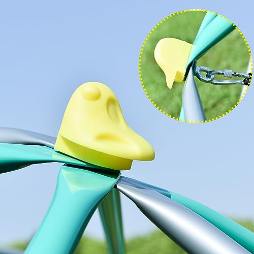 13ft Geometric Dome Climber Play Center, Kids Climbing Dome Tower with Hammock, Rust & UV Resistant Steel Supporting 1000 LBS (Green, 12FT)