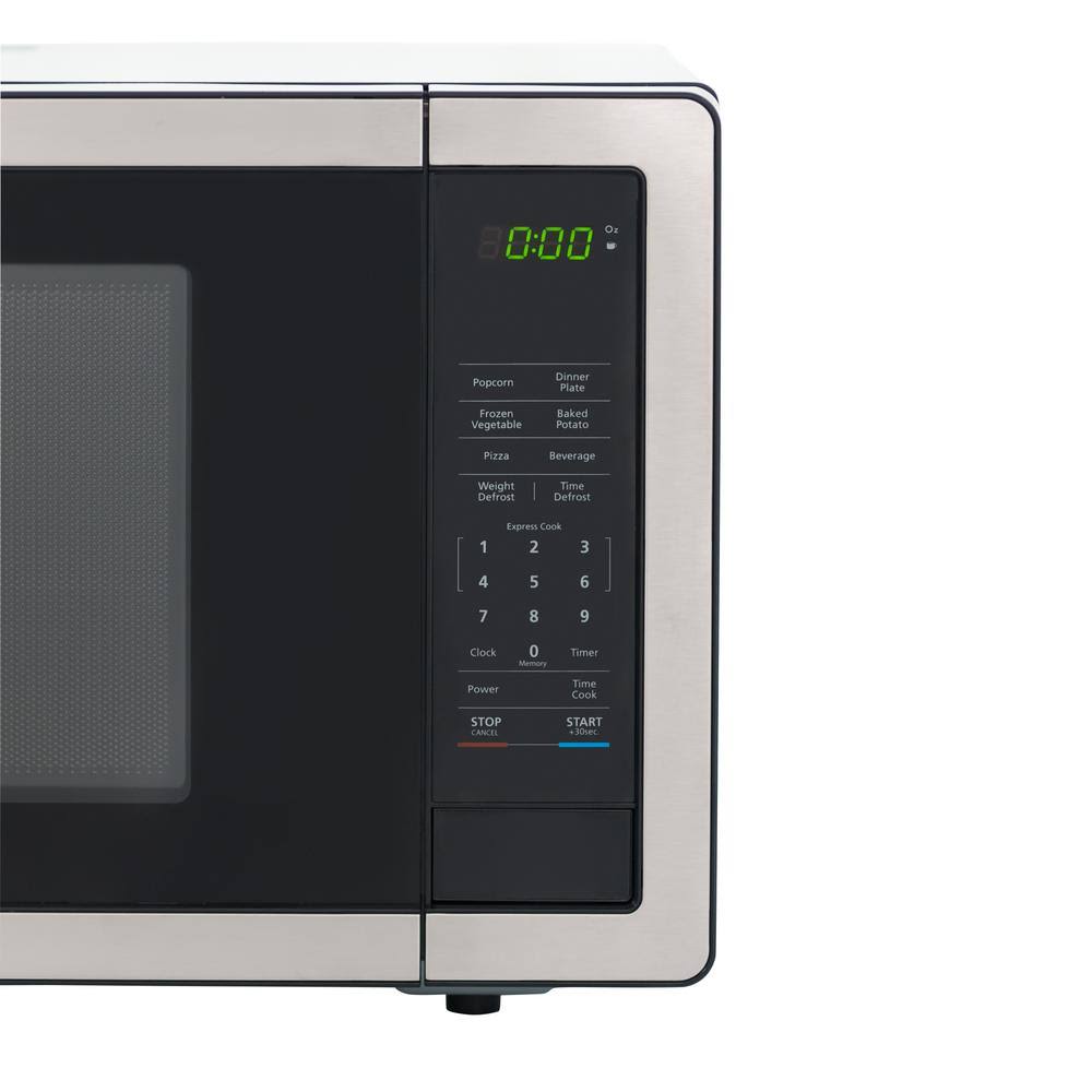 Magic Chef 1.1 Cu. ft. Countertop Microwave in Stainless Steel with Gray Cavity