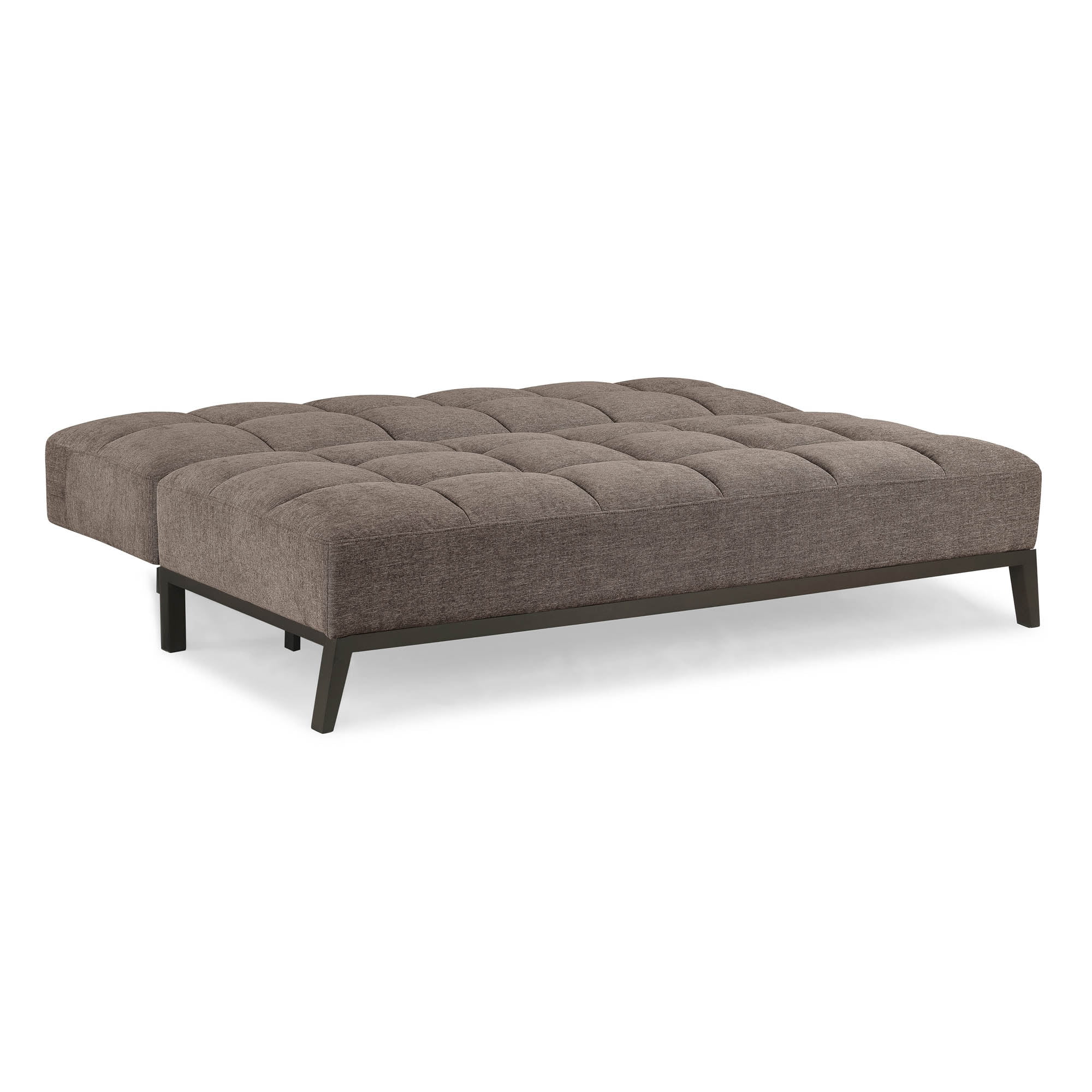 Relax-a-Lounger Salinas Classic Tufted Futon, Brown Fabric