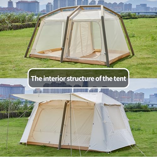 Inflatable Camping Tent, 2/4/6/8 Person Glamping Inflatable Tents for Camping