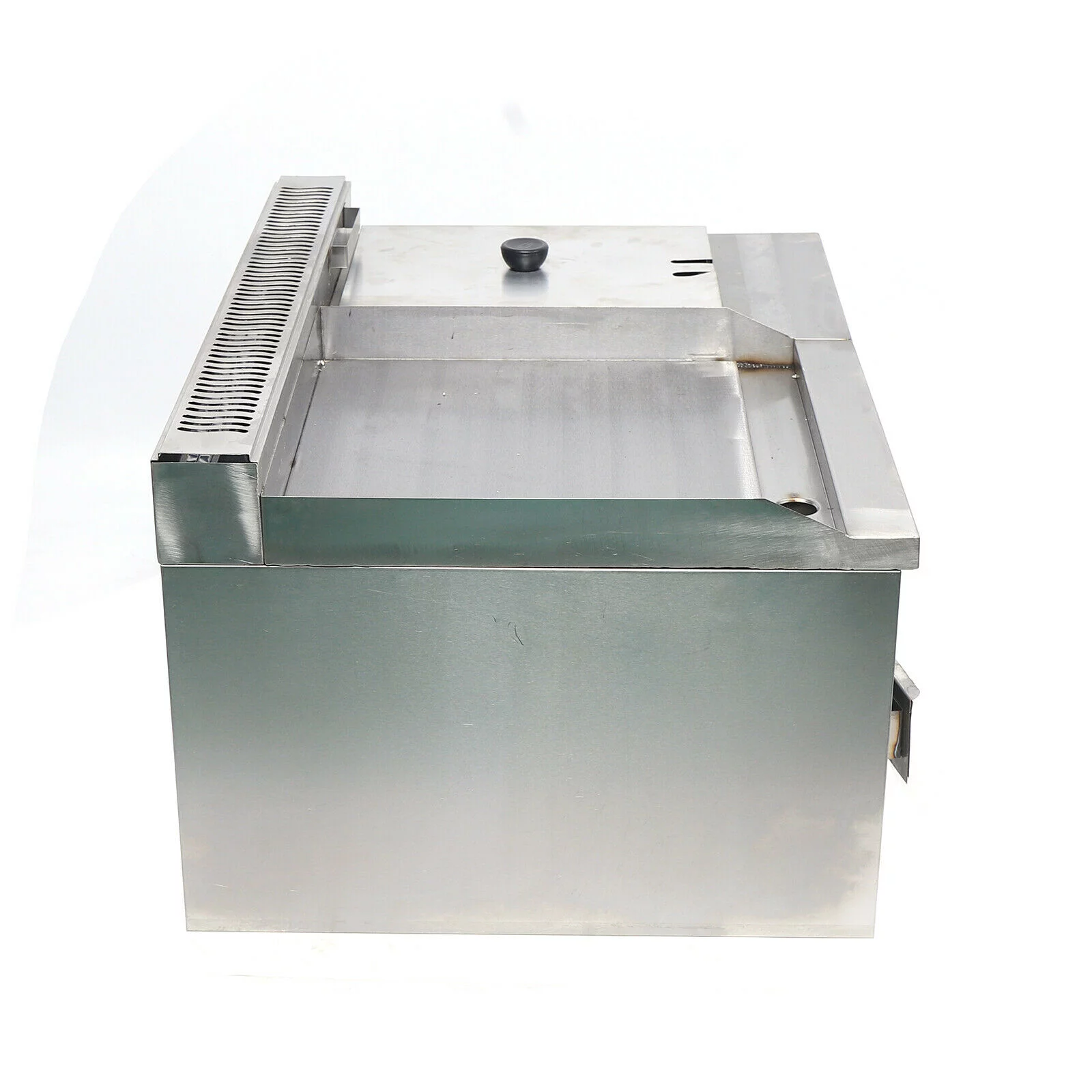 Commercial Gas Griddle Flat Top Grill Deep Fryer Combo Hot Plate Stainless