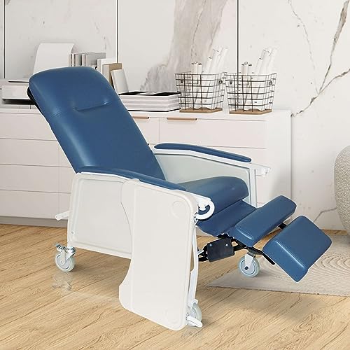 Medical Recliner Chairs for Elderly - Standard Geri Chair Recliner with Wheels, Tray, and Elevating Legrests for Seniors