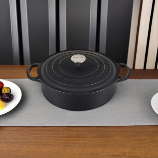 Le Creuset Enameled Cast Iron Signature Round Wide Dutch Oven, 6.75 qt., Cerise
