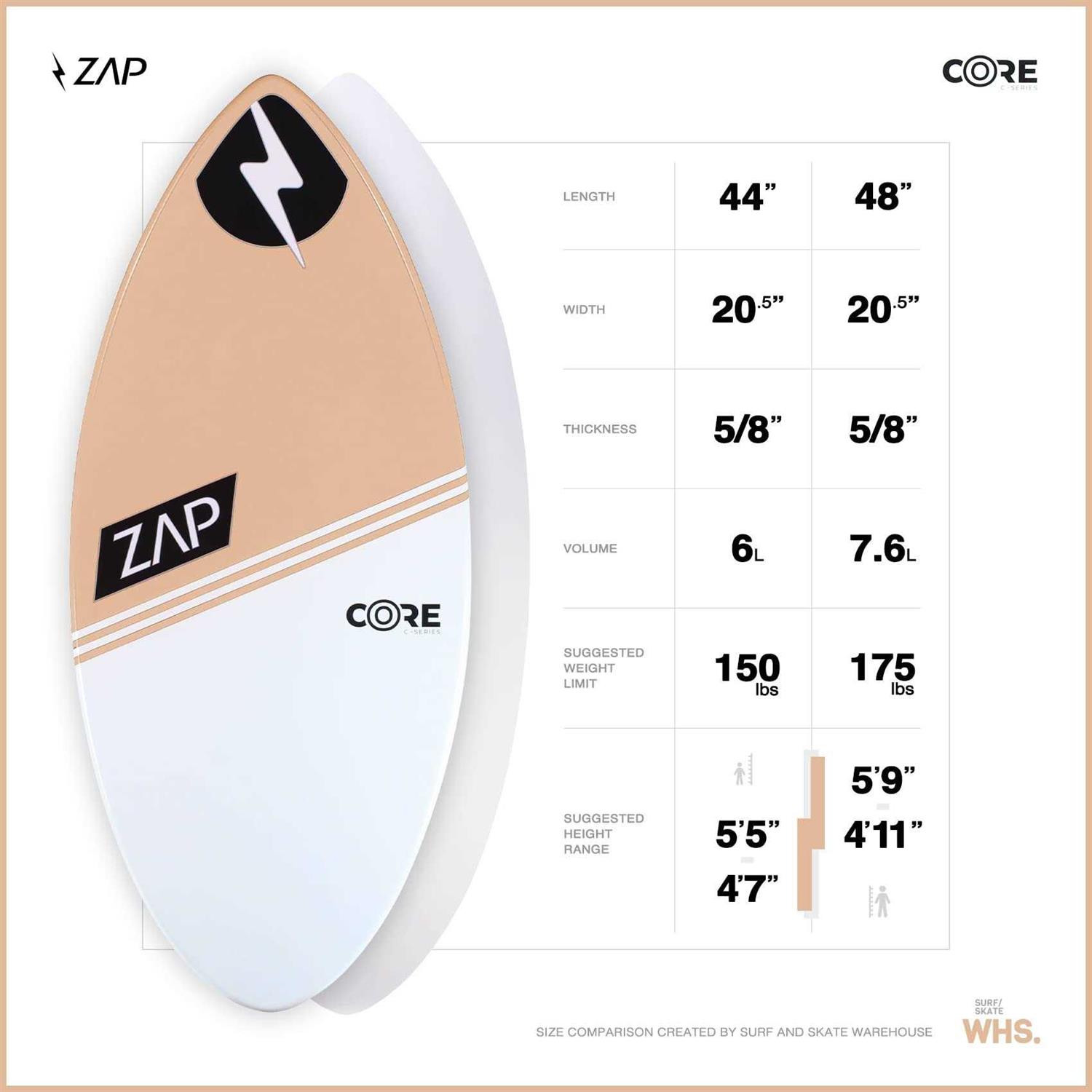 Zap Core Skimboard - Sports Supplies Online Store