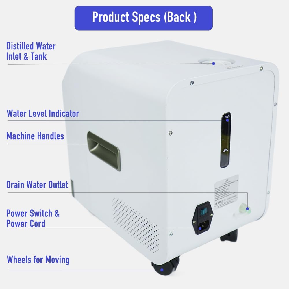 Qlife H2 Respire 1000 Clinical Molecular Pure Hydrogen & OxyHydrogen Browns Gas Inhalation System | Hydrogen Water Generator | German Electrode SPE
