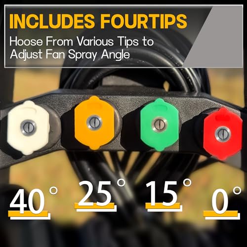 Electric Pressure Washer - 4500PSI 3.2GPM 20FT Hose 35FT Power Cord 4 Different Tips Power Washer Powerd for Patios