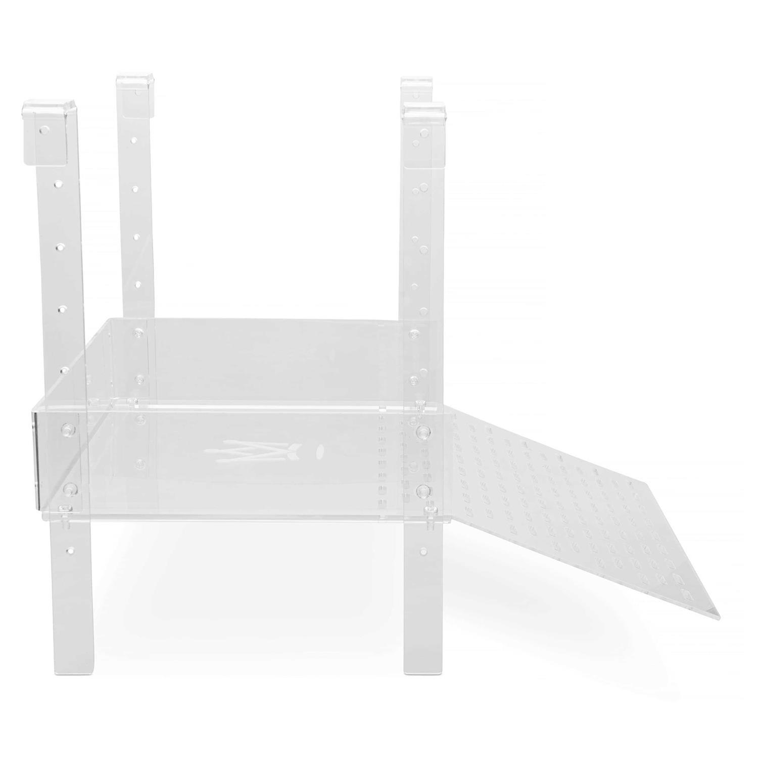 Extra Large Wide Hanging Turtle Basking Platform 17x16 Aquatic Reptile Ramp Dock with Foot Grips - Pet Supplies online store