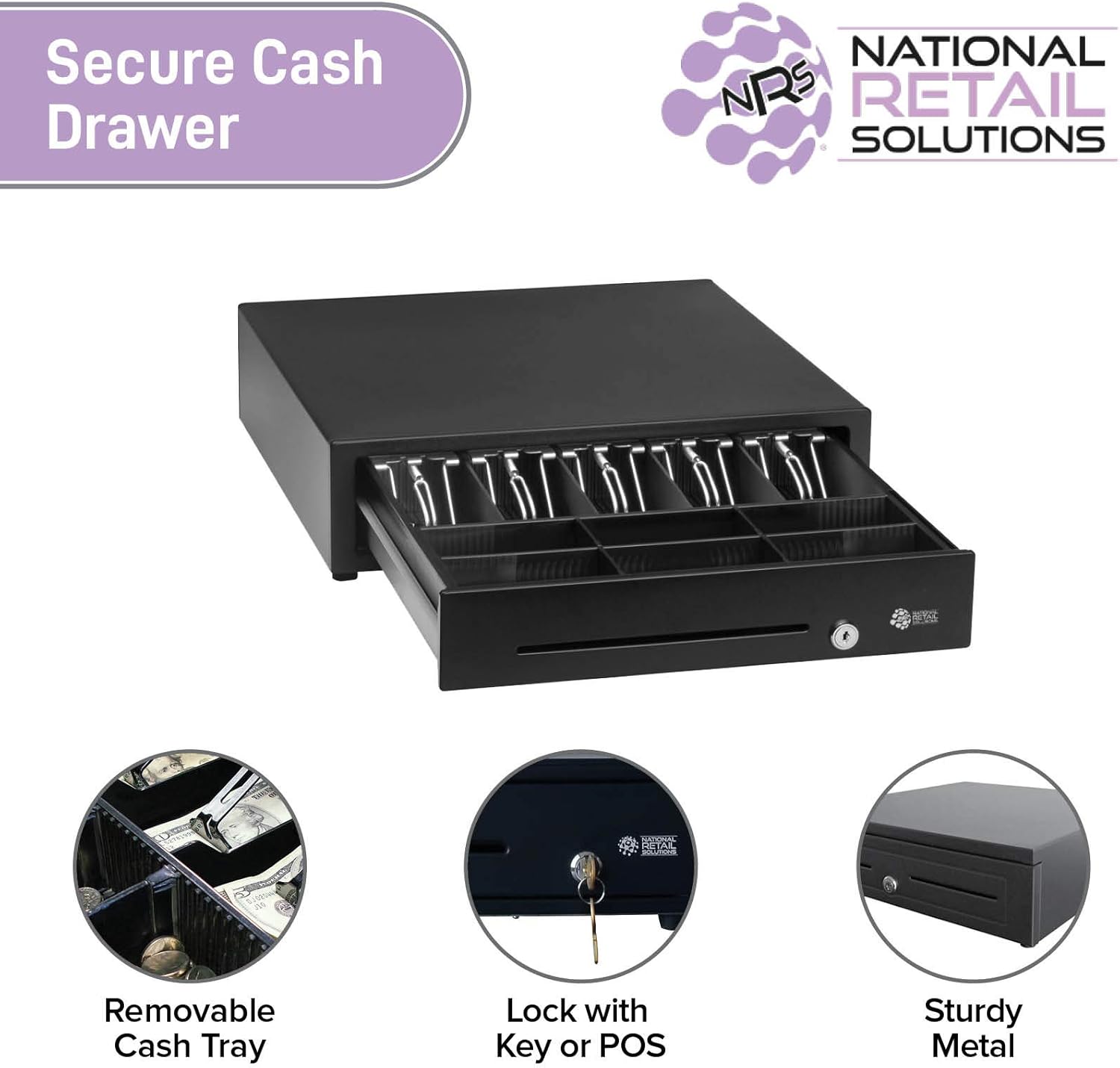 NRS Cash Register for Small Businesses (USA ONLY)- POS System Bundle Includes -Merchant Touch Screen Monitor, Customer-Facing Display