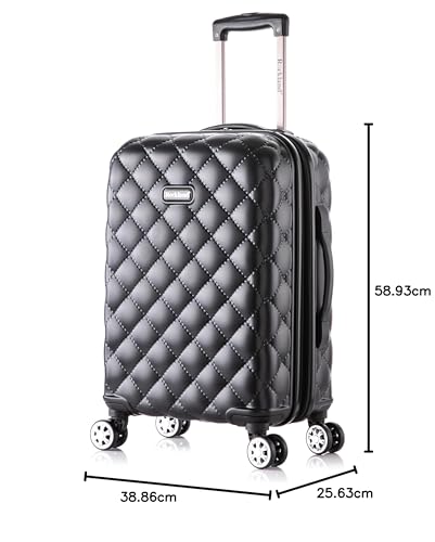 Rockland Melbourne Hardside Expandable Luggage with Spinner Wheels, 2TONENAVY, 2 Piece (20/28)