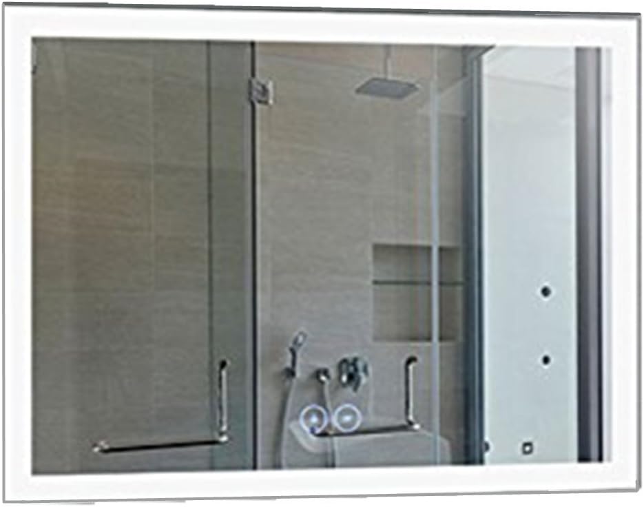 Dimmable LED Bathroom Mirror with Anti-Fog Function, 36x28 in Vertical & Horizontal Mount Illuminated Mirror with Touch Button, CRI>90