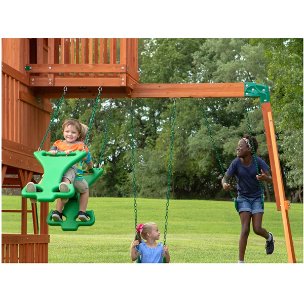 Backyard Discovery Skyfort II All Cedar Swingset &ndash; Kids &ndash; Swing Set