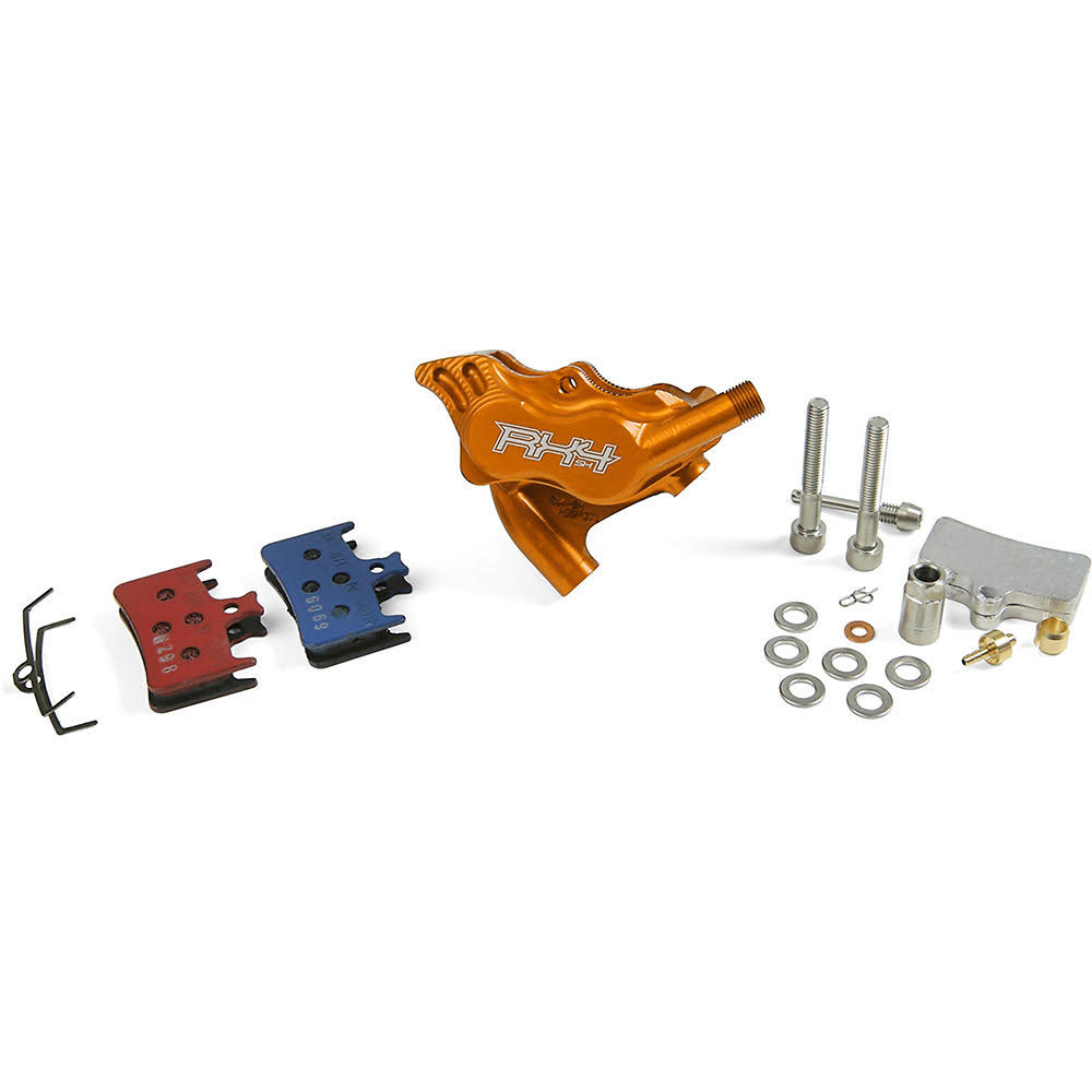 Hope RX4 Flat Mount Complete Caliper - Front - Orange