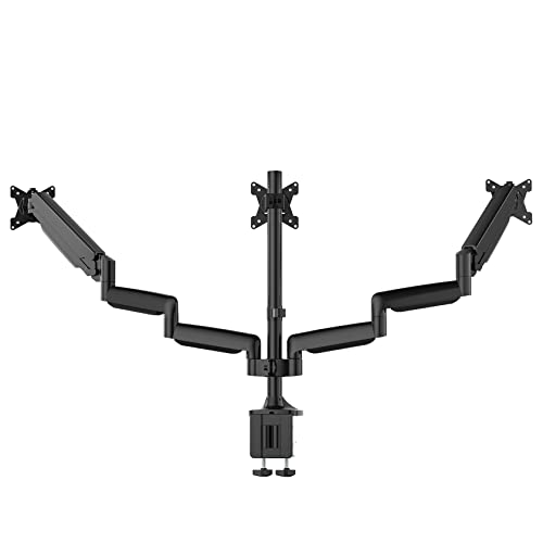 Triple Monitor Mount, 3 Monitor Desk Mount for Three Flat/Curved Computer Screens up to 27 inch