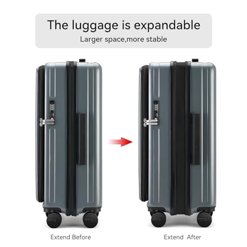 ROAMING Grace Expandable Carry On Luggage Airline Approved, 20 Inch Hardside Carry On Suitcase with Wheels