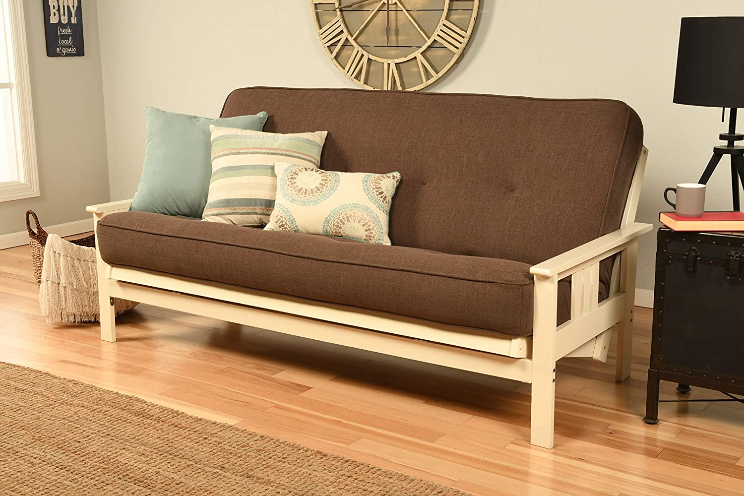 Full Size Spring Futon Mattress Replacement, Sleeper Sofa Bed Mattress, Linen Cocoa