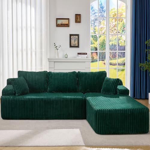 Modular Sectional Sofa Couches L-Shape Couch 3 Seat Modular Sofa Memory Foam Sectional Couches for Living Room