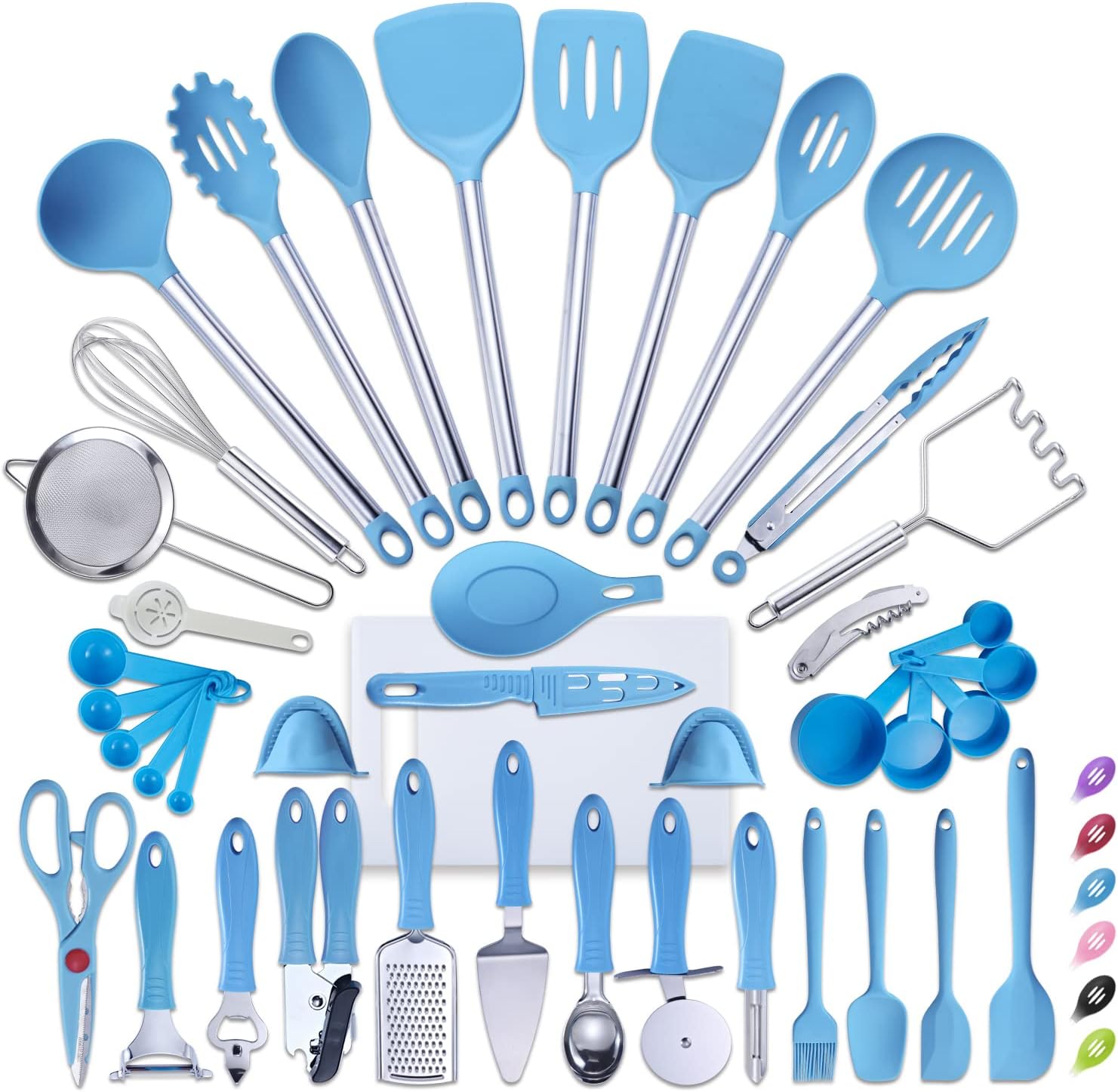 VEICA, Kitchen Utensils Set, 42Pcs Nylon Cooking Utensils Set