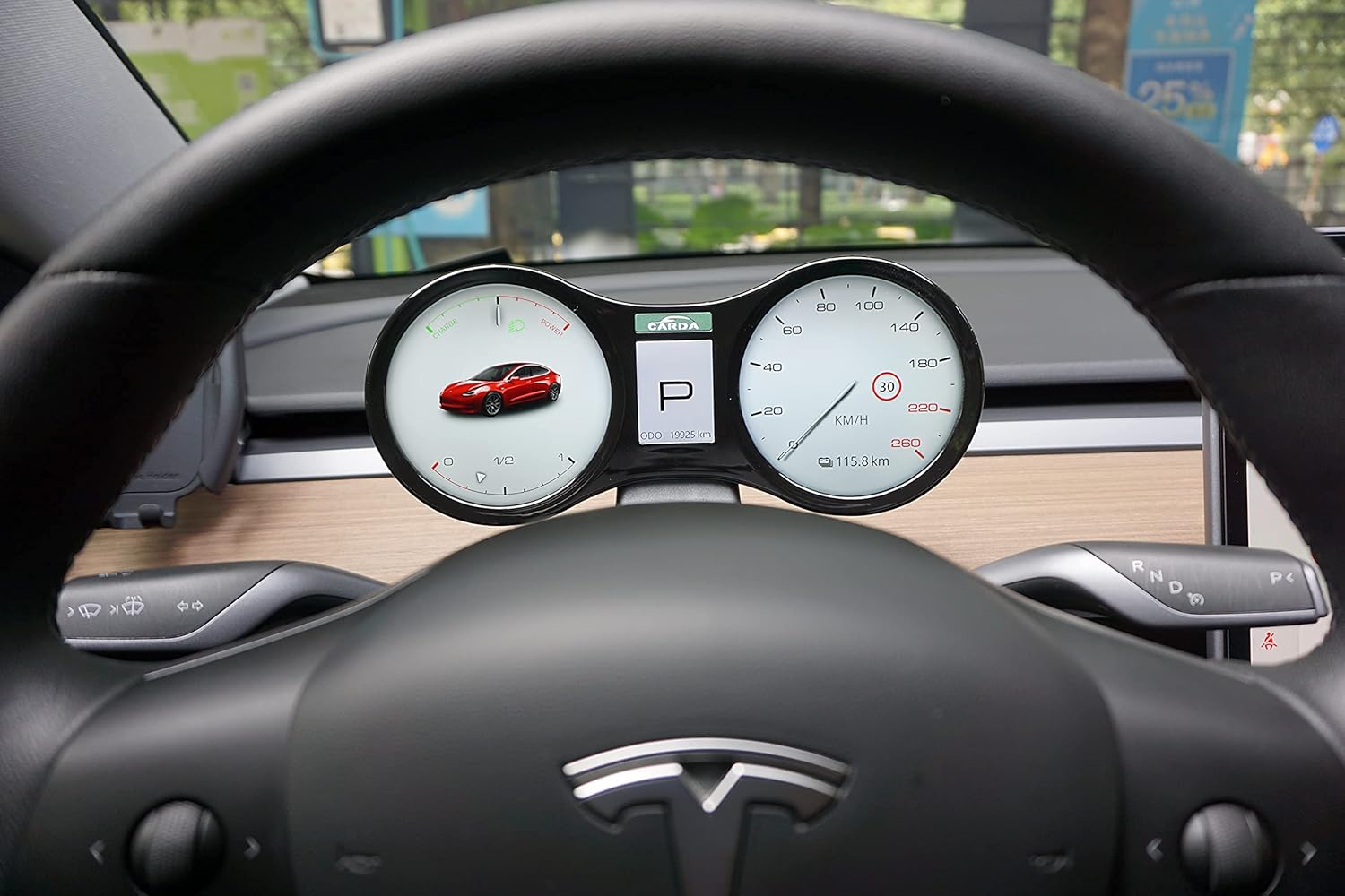 KUNFINE Car HUD LCD Dashboard Display Instrument forTesla Model 3 & Model Y Multimedia Digital Cluster Tuning Parts