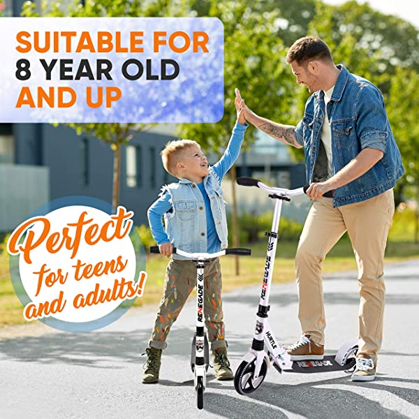 Hurtle Scooter &ndash; Scooter for Teenager &ndash; Kick Scooter &ndash; 2 Wheel Scooter with Adjustable T-Bar Handlebar &ndash