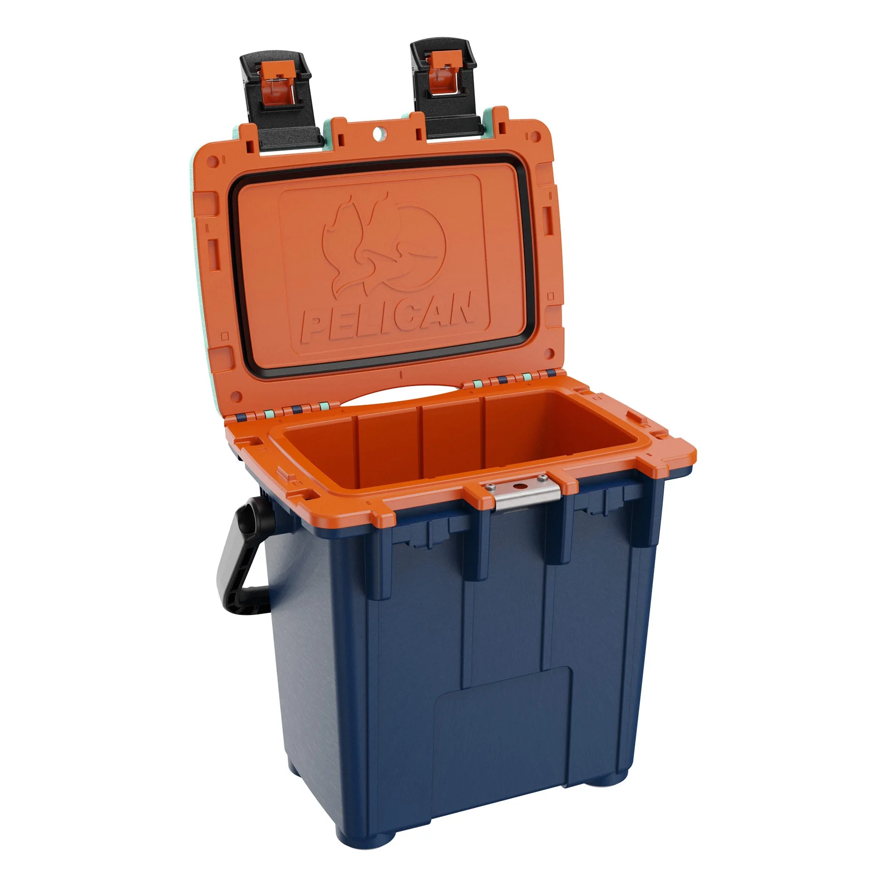 Pelican 20QT Elite Cooler Extreme Ice Retention Pacific Blue Orange Seafoam