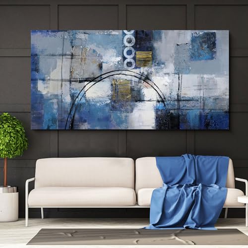 yiijeah Large Abstract Canvas Wall Art Giclee Print Decor for Living Room Bedroom Abstract Picture White Gray Artwork Moder Home Office Decoration
