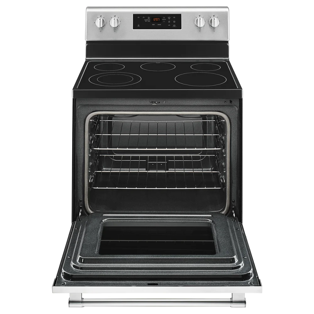 Maytag Mer6600f 30" Wide 5.3 Cu. Ft. Capacity Free Standing Electric Range - Stainless