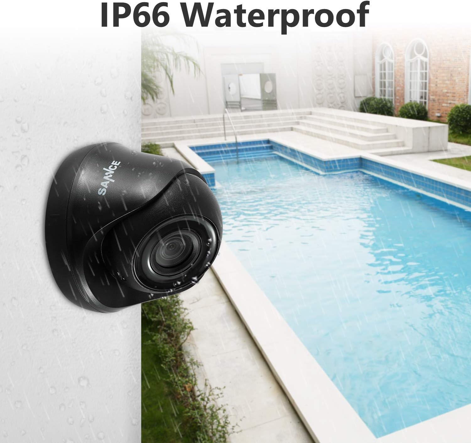 SANNCE Home Wired Security Camera System, 1080P 8CH CCTV DVR with 8X1920TVL IP66 Weatherproof Surveillance Cameras with 100 ft Night Vision