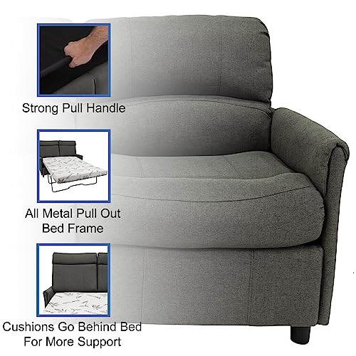 RecPro 60" RV Hide A Bed Loveseat | RV Sleeper Sofa | Cloth | Memory Foam Mattress | Pull Out Couch | RV Furniture | RV Love Seat | RV Couch | RV