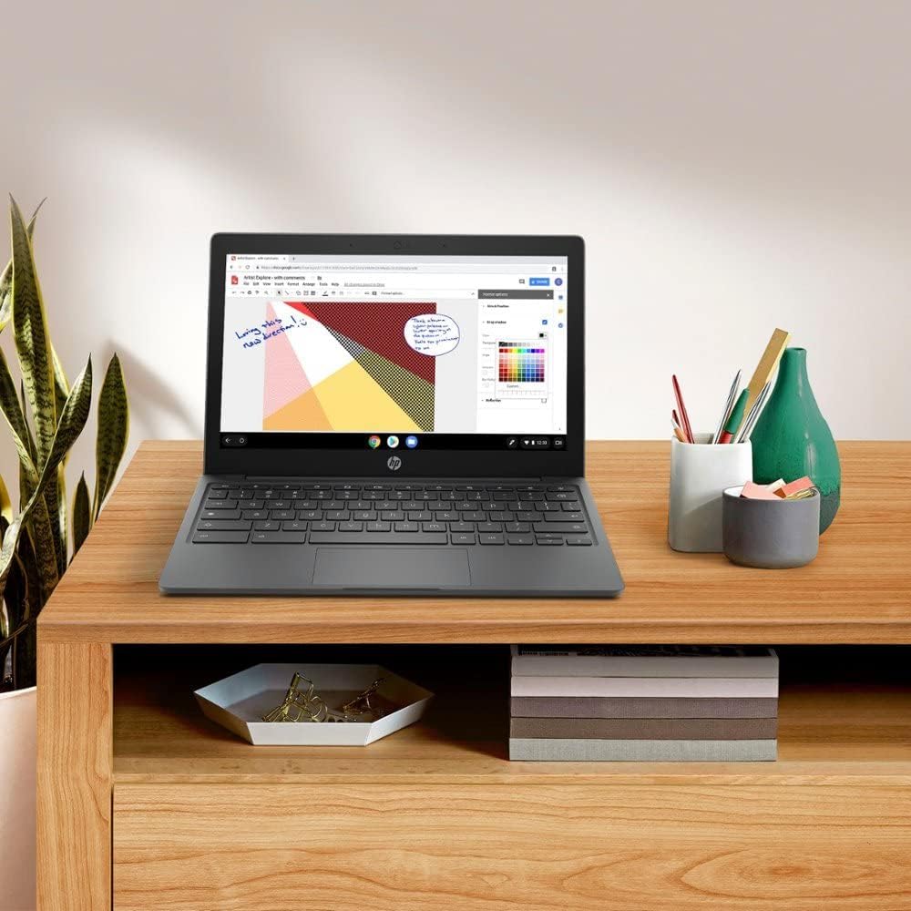 HP Chromebook 11a-ne0013dx 11.6 inch MediaTek MT8183 4GB 64GB eMMC Google Chrome OS Installed, Lightweight and Thin Traditional Laptop Notebook PC