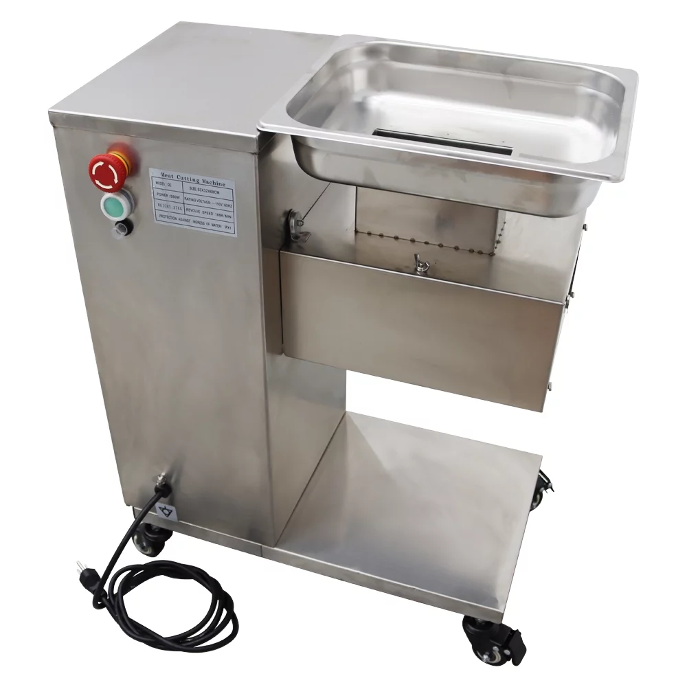 INTSUPERMAI Electric Meat Cutting Machine QE Meat Slicer Dicing Machine with 15mm Blade