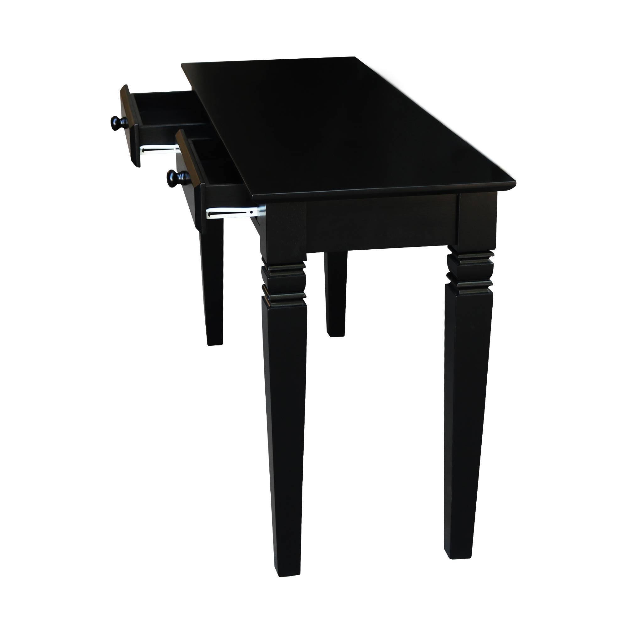 International Concepts Java Console Table with 2 Drawers - Black