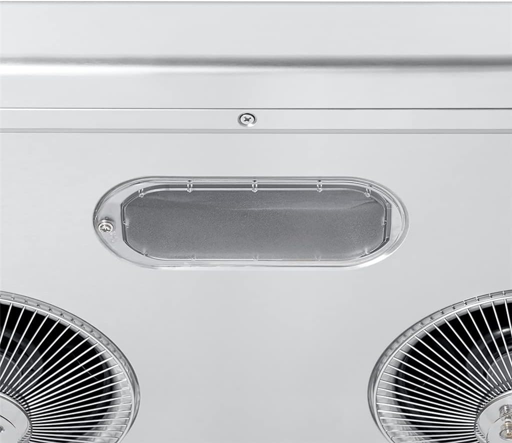 PACIFIC 30'' Economy Under Cabinet Range Hood, Stainless Steel, CFM550, 2-speed settings, rocker switch, Filter-less design