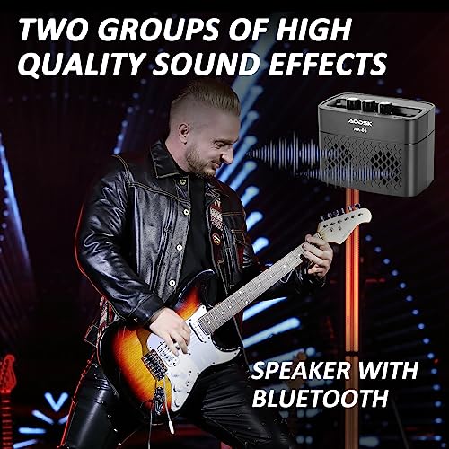 AODSK Electric Guitar with Amp Beginner Kit 39 Inch Solid Body Full Size,All Accessories,Digital Tuner,Six Strings,Four Picks,Tremolo Bar,Strap