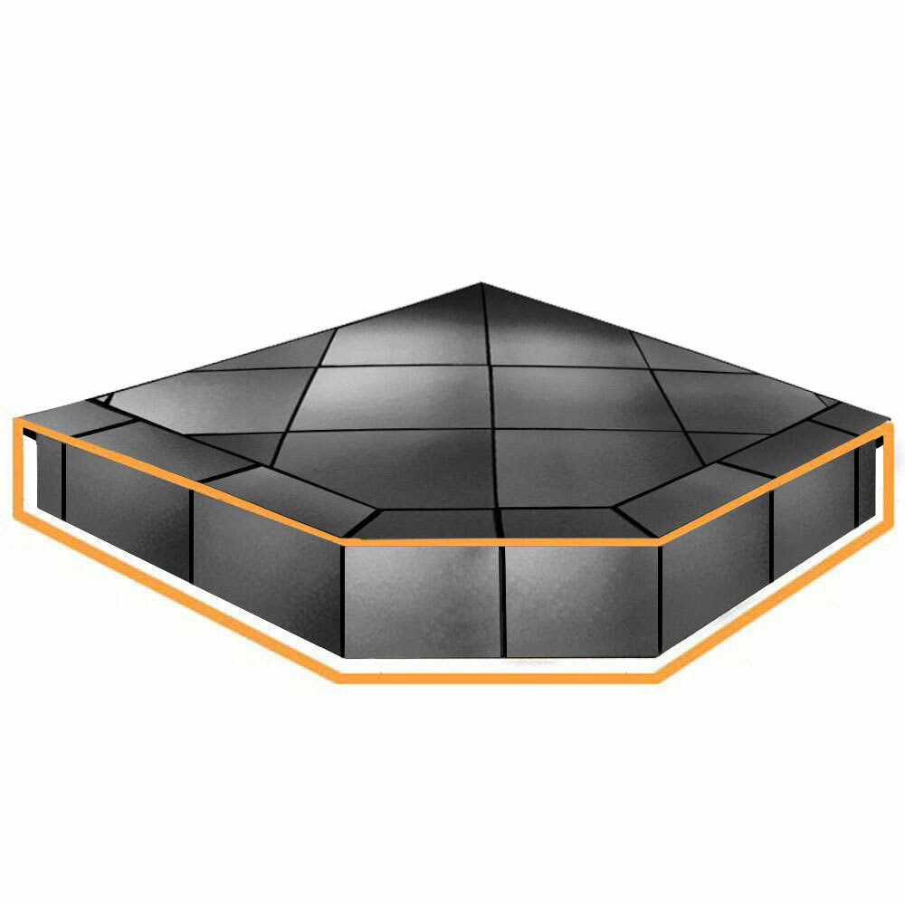 WoodEze Black Kindle Single Cut 48'' x 48'' Hearth Pad Riser