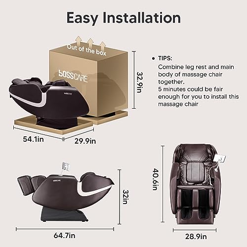 Full Body Airbag Massage Chair: 2025 Shiatsu Zero Gravity Massager Chairs - AI APP Control Back Heating