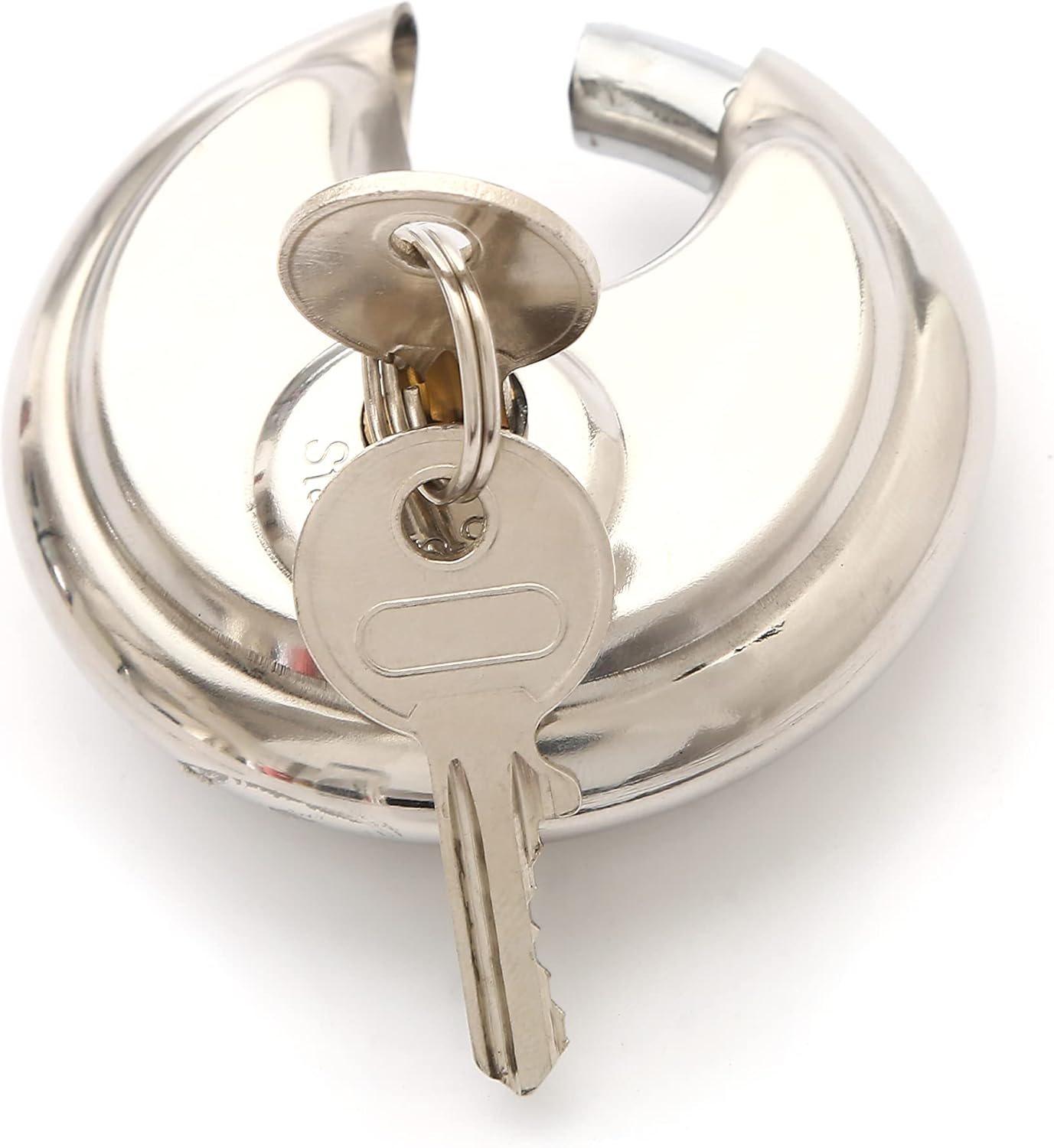 24 Pack Wholesale Lot DISC PADLOCK 80mm Steel Armor Storage Trailer Round lock- Stainless Steel Lock Pack of 2