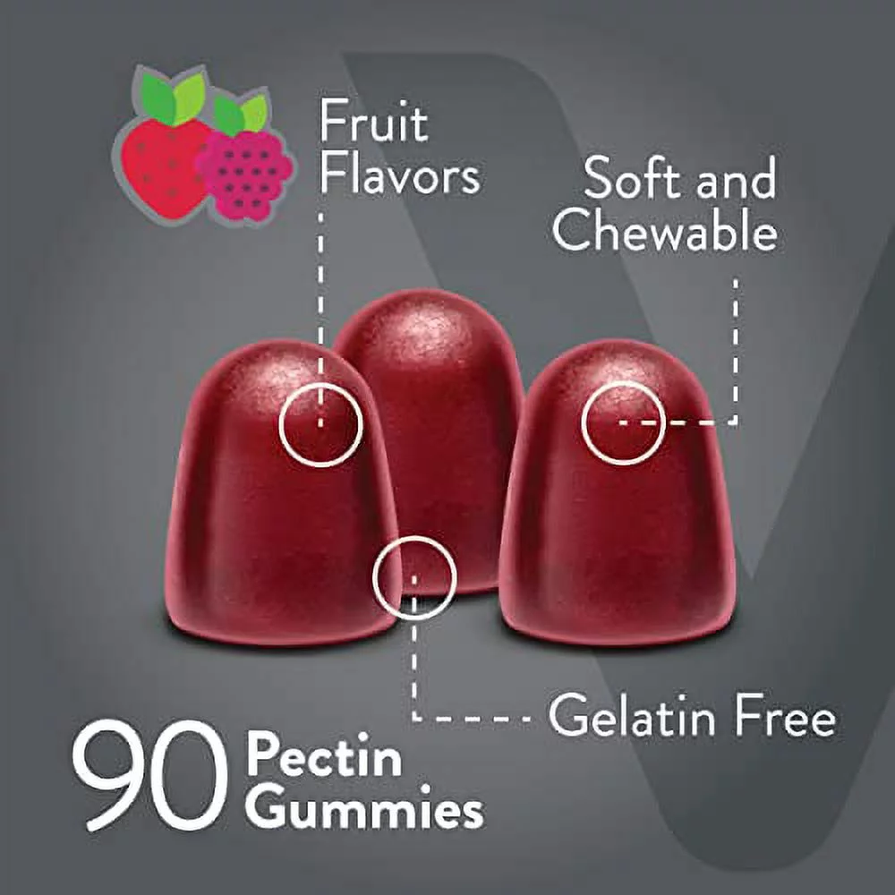 VITEEY Fiber 7g Gummies, Max Strength, Zero Sugar, Digestive Support, Fruit Flavor, 90 Count (Pack of 1) - Curated Treasures Market