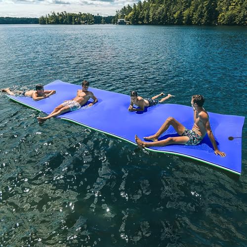 Oversized Lily Pad Floating Mat, 3 Layer 7'/9'/12'/18' Floating Water Mat,Ocean, Beach, River, Pool, Floating Mat for Water Recreation and Relaxing
