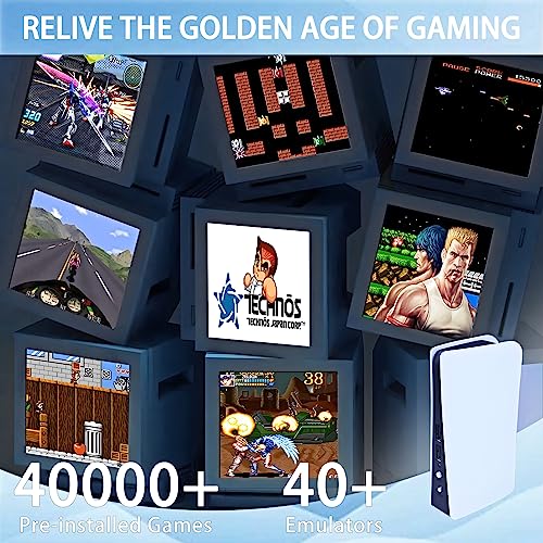 Wireless Retro Game Console Nostalgia Plug and Play Video Game Console 4k,40000+ Video Games 128GB Built in 40+Emulators Console