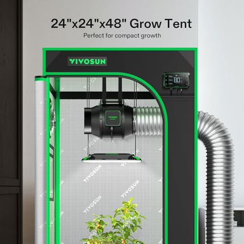 VIVOSUN Grow Tent, High Reflective Mylar with Observation Window and Floor Tray for Hydroponics Indoor Plant Growing