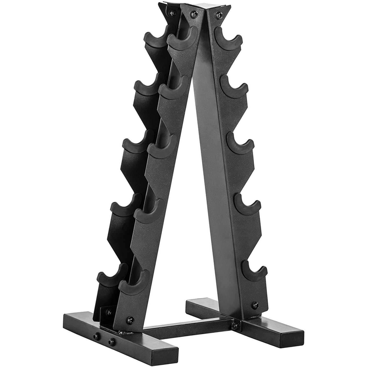 CAP Barbell 150 LB Coated Hex Dumbbell Weight Set with Vertical Rack - Sports Supplies Online Store