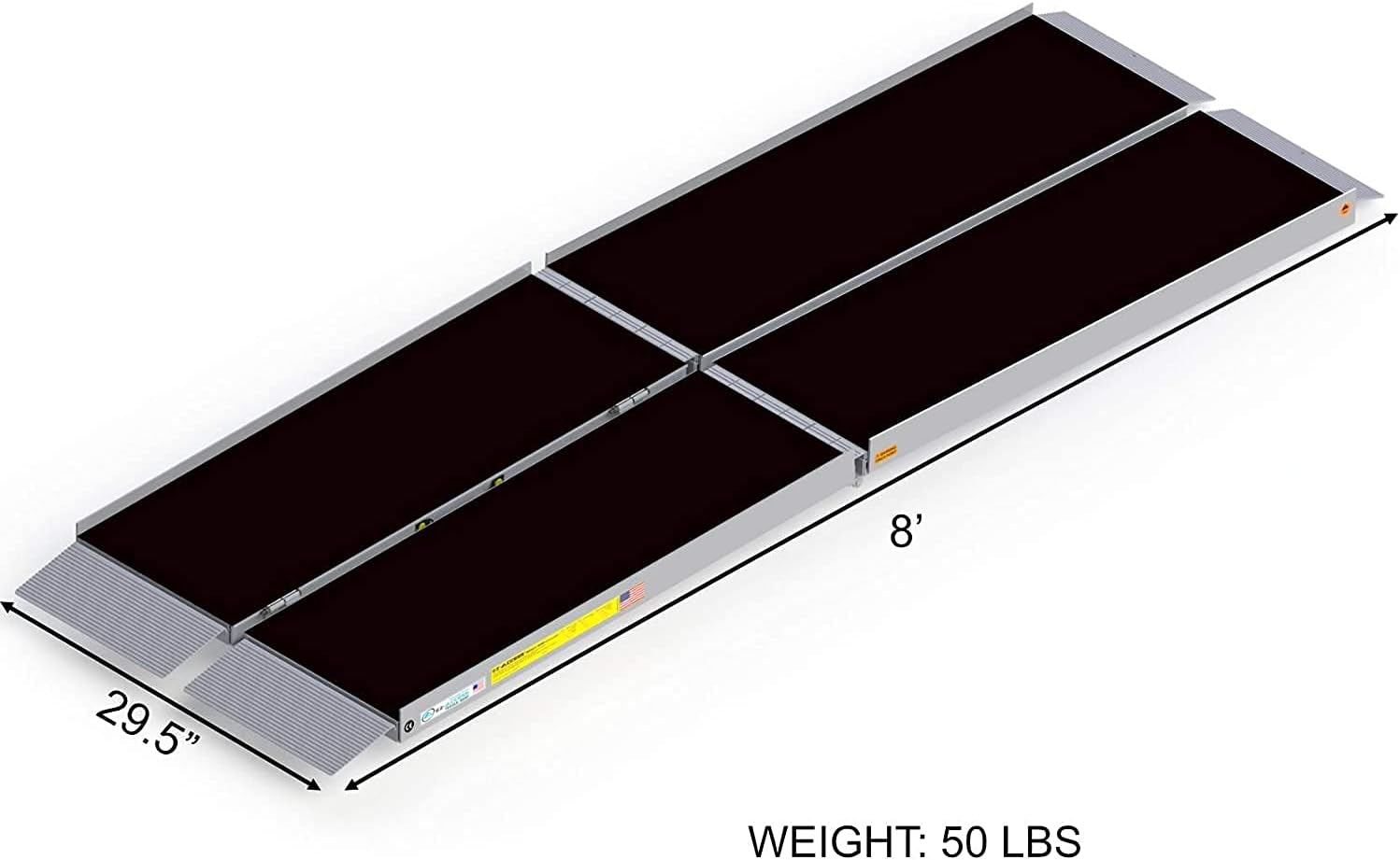 EZ-Access Suitcase Trifold Portable Ramp with an Applied Slip-Resistant Surface, 10 Foot