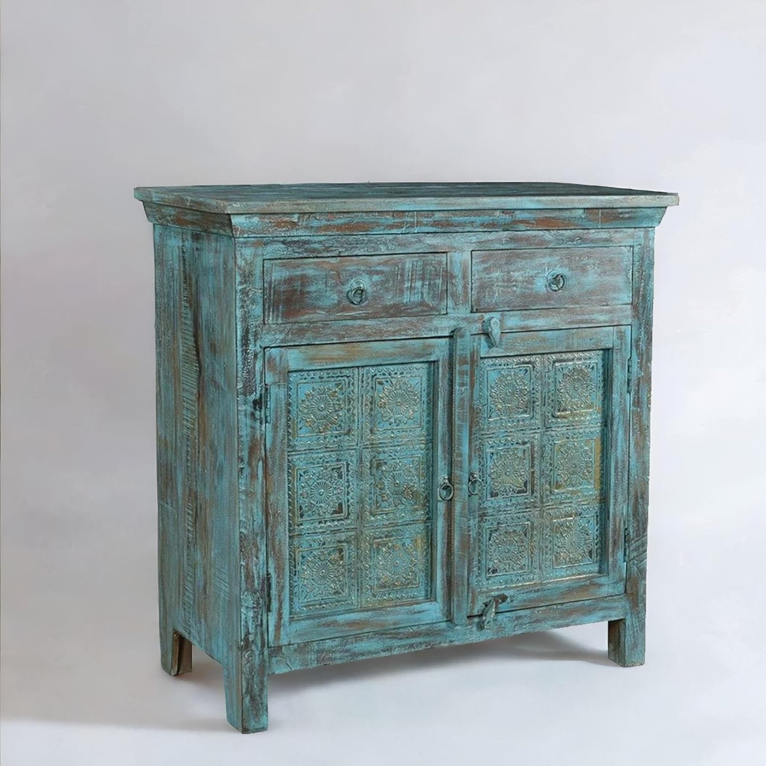 | Hand Carved Antique Blue Sideboard | Hand Carved Furniture | Living Room Furniture | Lifestyle Decor Furniture | Sideboard | Cabinet | Furniture |