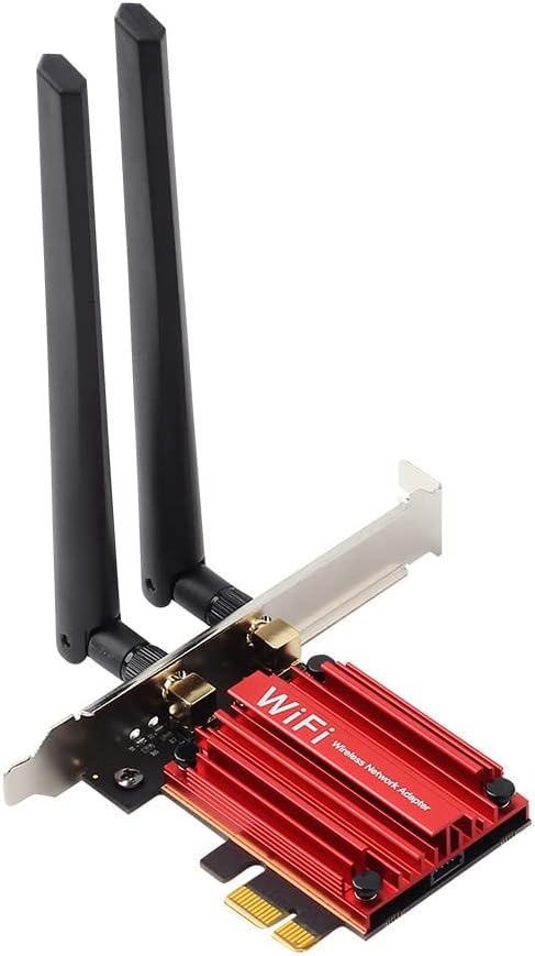 PCE-AXE3000 WiFi 6E PCI-E Gaming Card Tri-Band AX210 Desktop BT5.2 Wireless Adapter 5400Mbps WiFi 802.11AX 160MHZ AX210NGW PCIe Network Card Support