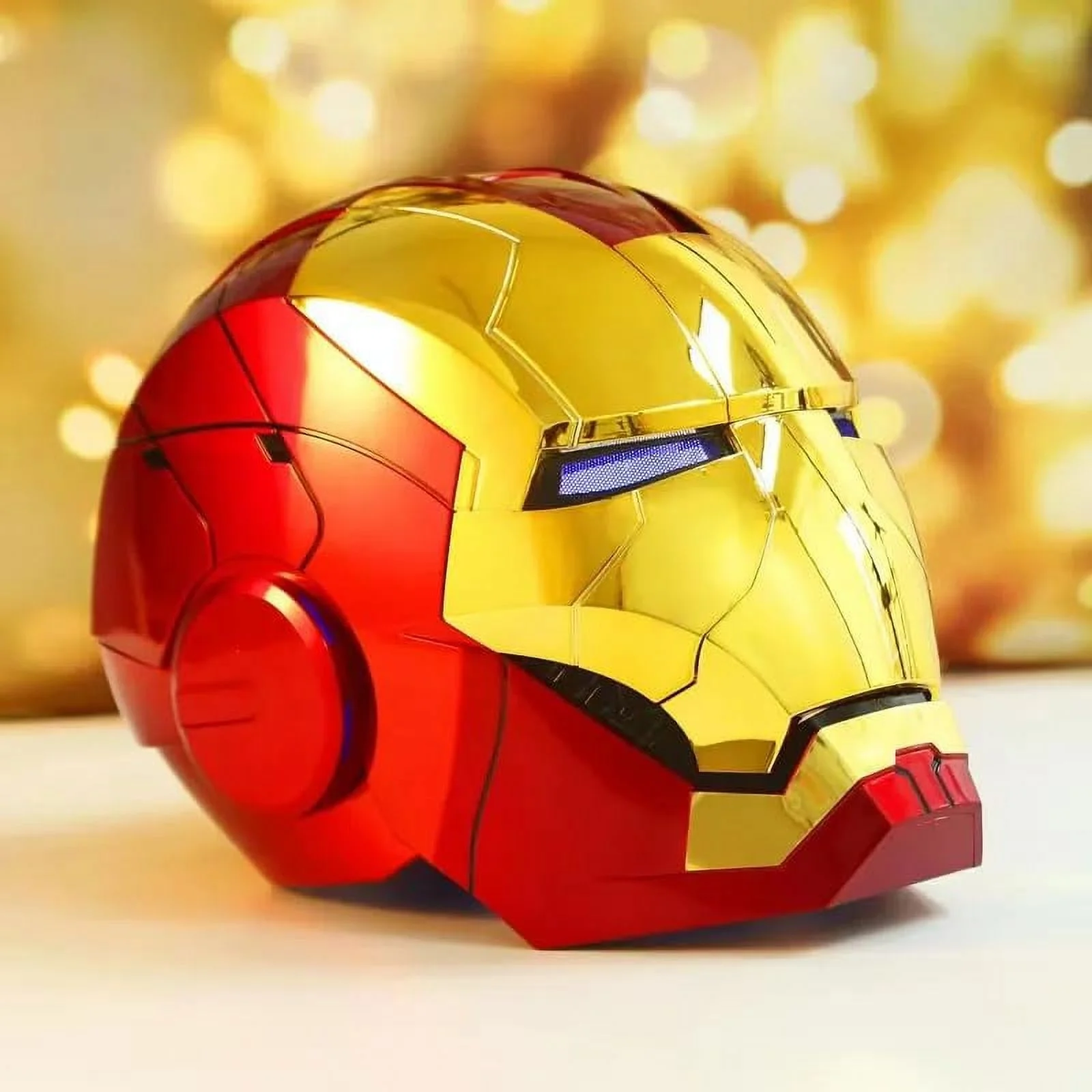 Farontor Iron Man Helmet Electronic Mark 5 Helmet Wearable Iron-man Mask with Sounds & LED Eyes 1:1 Model