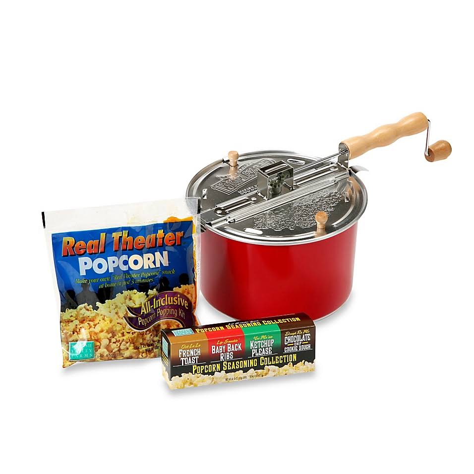 Wabash Valley Farms Stovetop Popper Party Pack with Seasonings Red - Megean